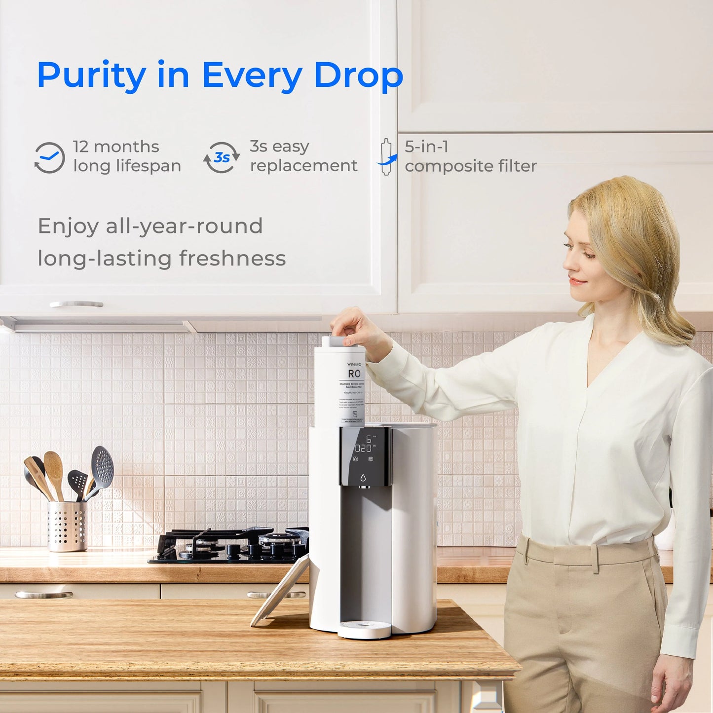 Waterdrop C1H sustav instant vruće vode s obrnutom osmotskom filtracijom