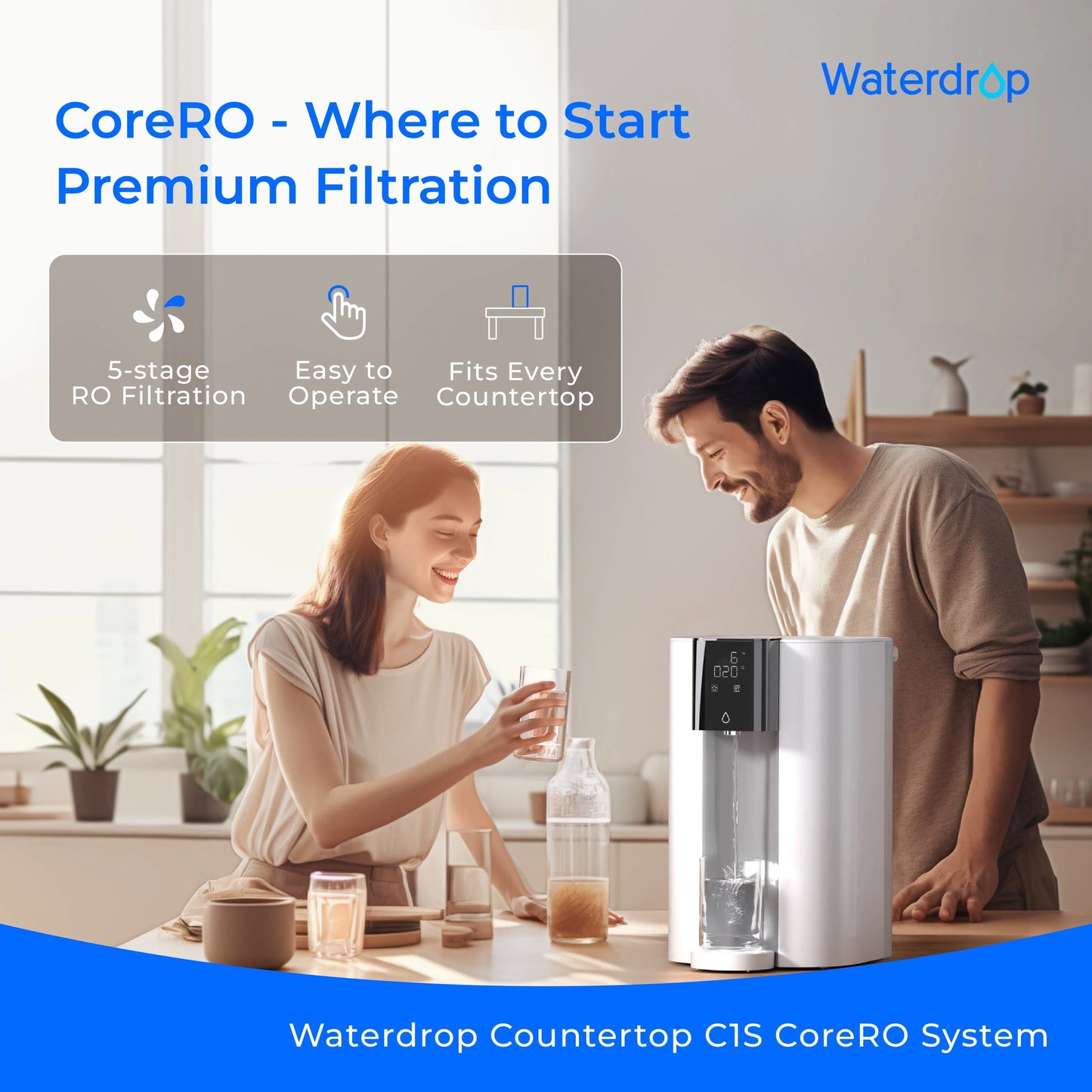 Waterdrop C1H sustav instant vruće vode s obrnutom osmotskom filtracijom