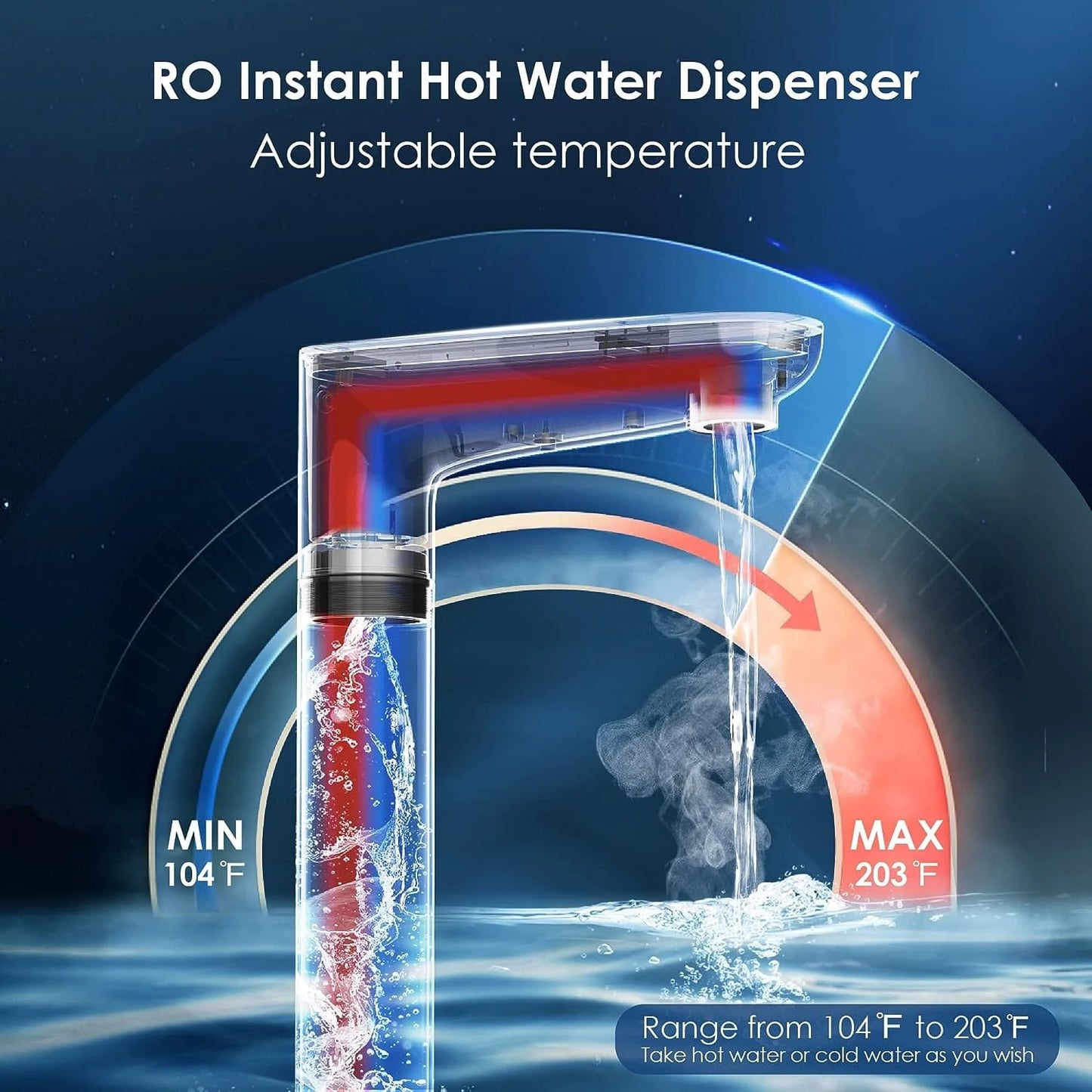 Waterdrop dispenzer za instant vruću vodu, sustav obrnute osmoze K6